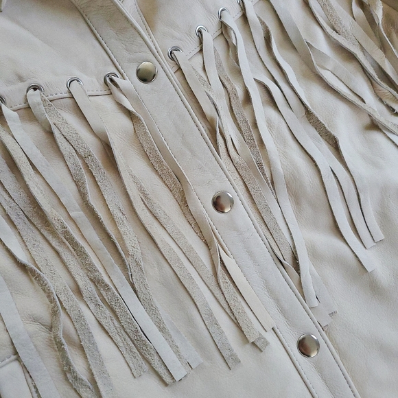 Free People Understated Leather Mustang Marshmallow Fringe Cowgirl Rodeo… - Picture 5 of 13